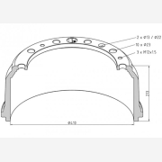 ΤΑΜΠΟΥΡΟ ΜERCEDES 418x140/238mm ΕΜ.ΥΔΡ.