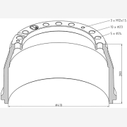 ΤΑΜΠΟΥΡΟ ΜΒ 410x160/280mm ΟΠ.