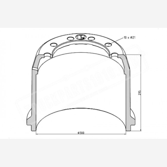 ΤΑΜΠΟΥΡΟ BPW 300x200/295mm 10Χ21