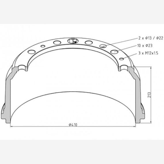 ΤΑΜΠΟΥΡΟ ΜERCEDES 410x160/213mm ΕΜ