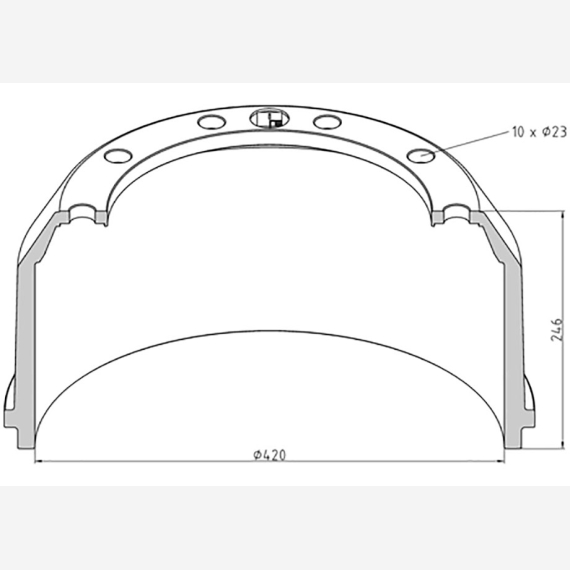 ΤΑΜΠΟΥΡΟ BPW 420x180/246mm 10X23