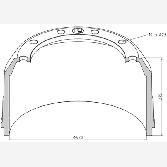 ΤΑΜΠΟΥΡΟ BPW 420x200/275mm 10X23